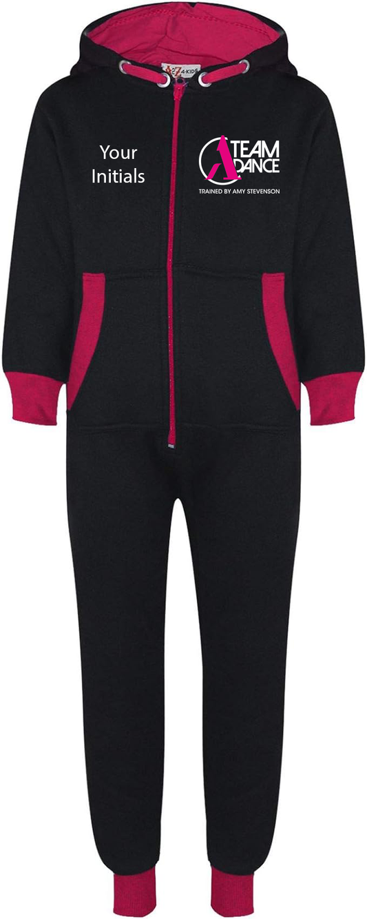 Kids  Pink Contrast Fleece Onesie